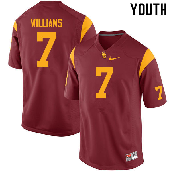 Youth #7 Chase Williams USC Trojans College Football Jerseys Sale-Cardinal